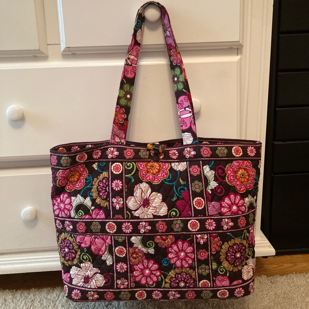 Vera Bradley Quilted Cotton Tote Bag - Picture 4 of 7